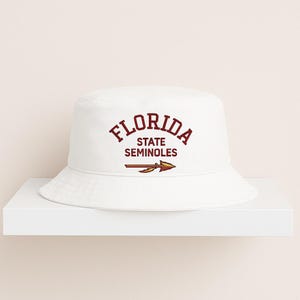 Florida State Embroidered Bucket Hat: FSU Seminoles Hat. Florida State Game Day Hat