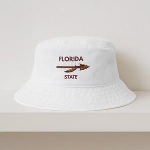 FSU Bucket Hat: Embroidered Florida State Seminoles Cotton Twill