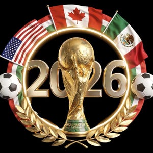 World Cup 2026 Golden Trophy PNG, 3D Soccer Logo Design, USA Canada Mexico Flags Art, Instant Google Drive Download, Football Fan Print File