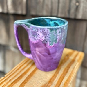 Royal Fantasy Large 16 Ounce Hand Glazed Tea Mug Gift, Birthday, Special Occasion, Large Mug