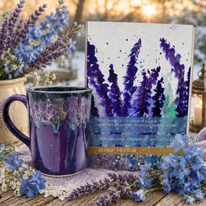 Soul Therapie Malbuch Journal & Becher Geschenkset enthält einen handglasierten 24 Unzen Becher
