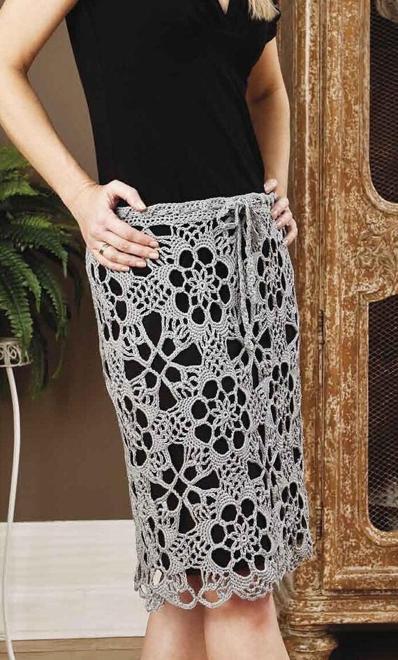 Crochet lace skirt | Etsy