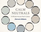 Calm Neutrals Whole House Paint Palette | 9 Sherwin-Williams Colors for Walls, Trim & Doors (Digital Guide)