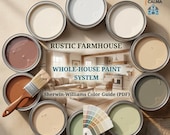 Rustic Farmhouse Whole House Paint Palette, Sherwin Williams Color Guide (PDF)