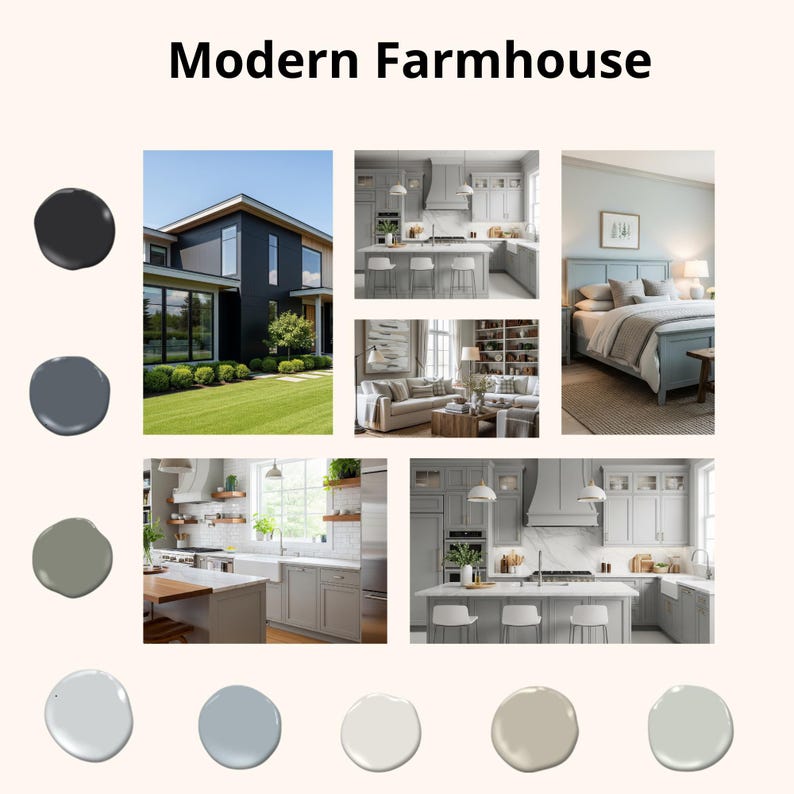 Sherwin Williams Modern Farmhouse Paint Palette | Whole House Color ...