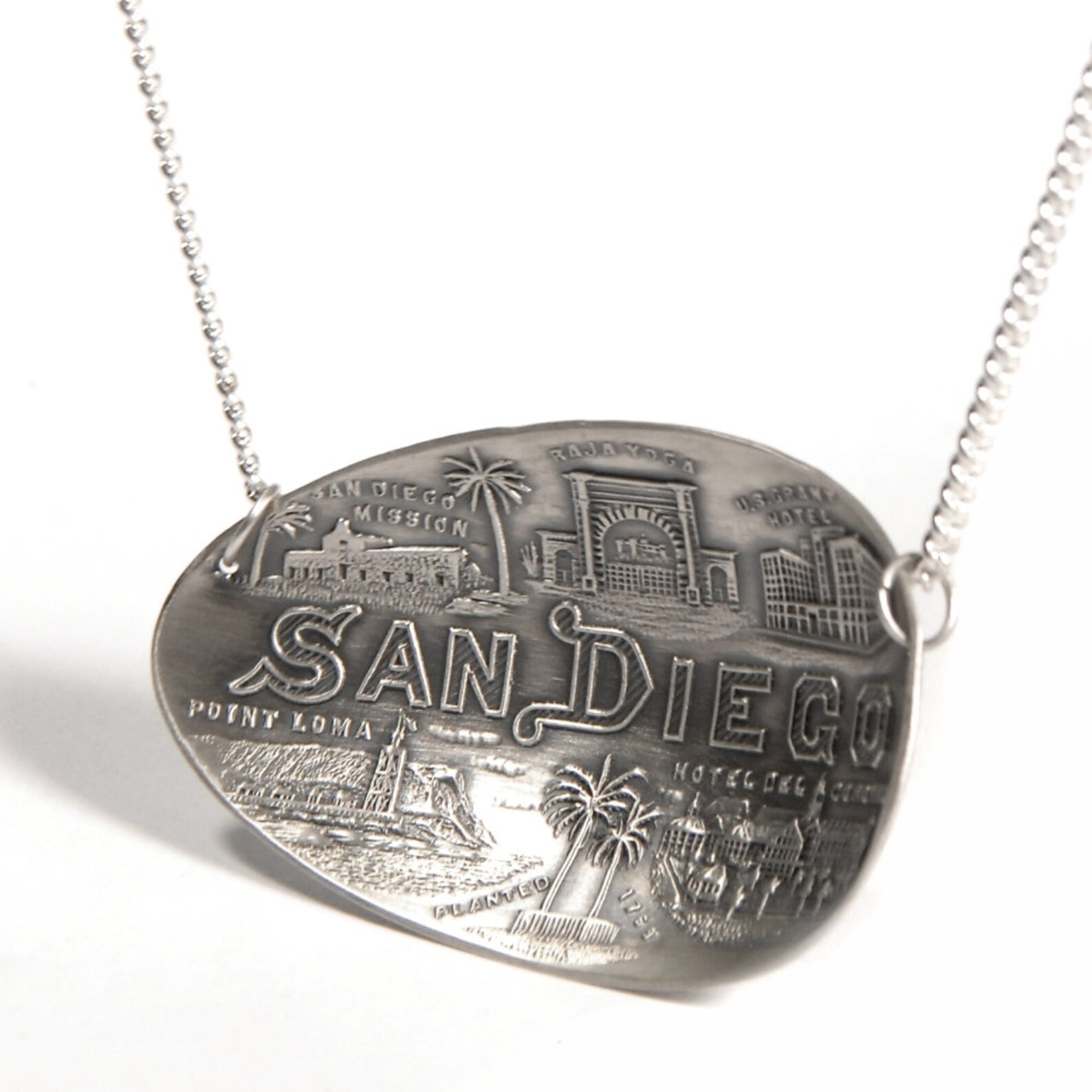 Sterling San Diego Necklace California Jewelry Antique Etsy
