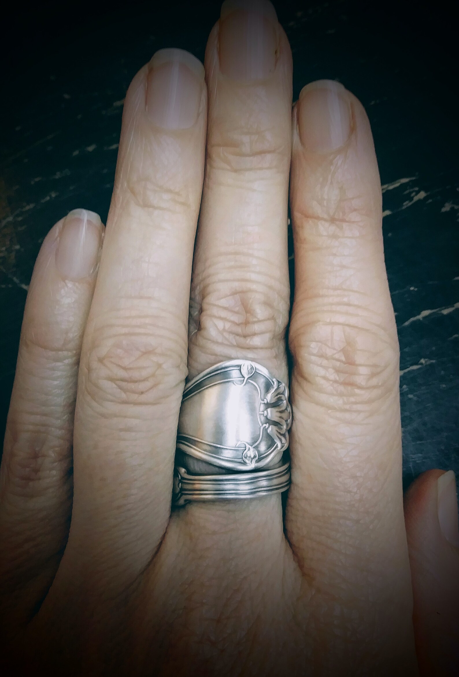 Bluebell Flower Ring Blue Bell Ring Sterling Silver Spoon - Etsy