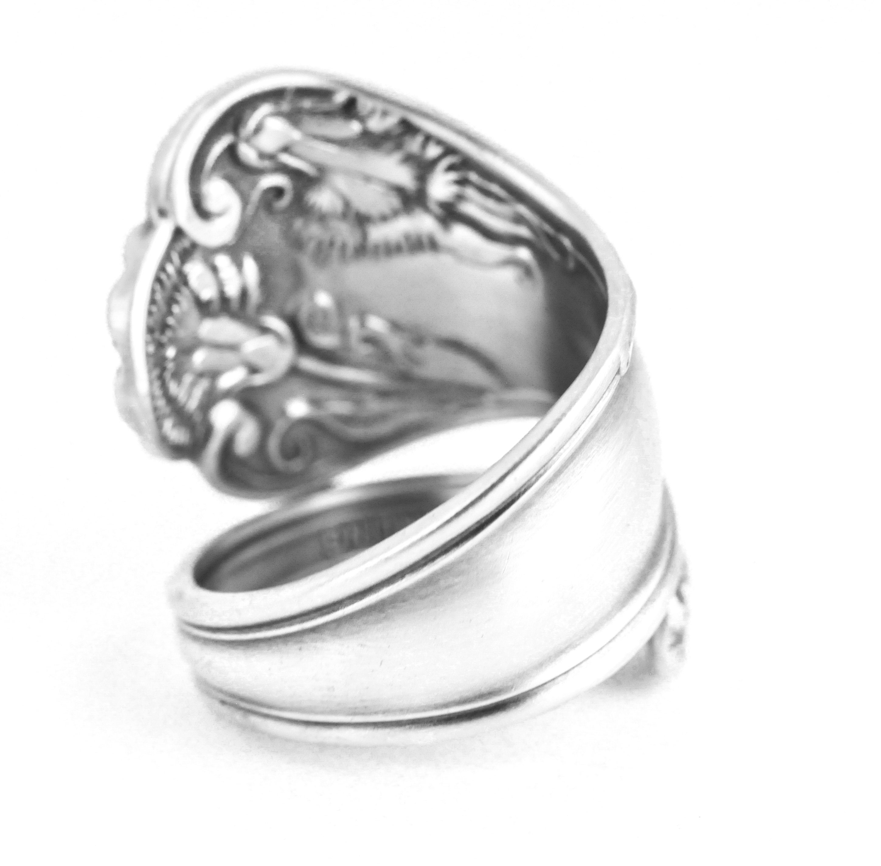 Silver Carnation Ring Sterling Silver Spoon Ring Floral Etsy