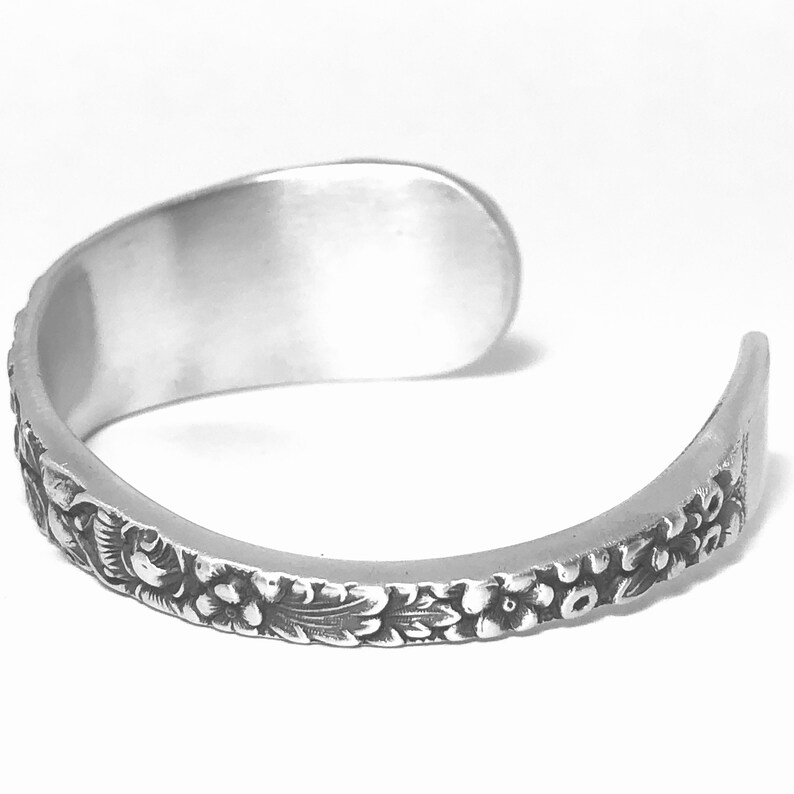 Rose Bracelet Antique Stieff Sterling 1892 Rose Bracelet Antique Sterling Silver Spoon Bracelet Silver Floral Bracelet for Women B7395