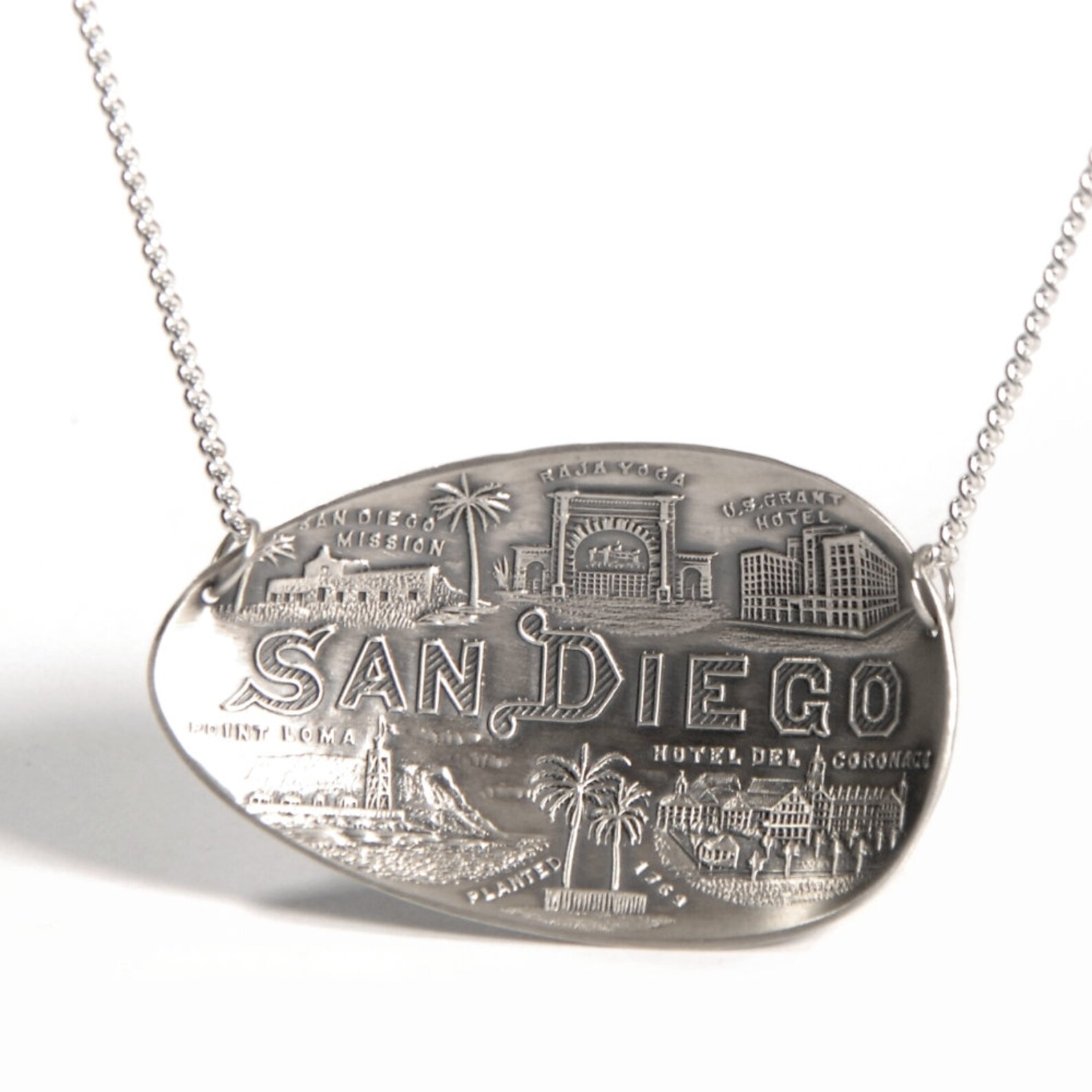 Sterling San Diego Necklace California Jewelry Antique Etsy