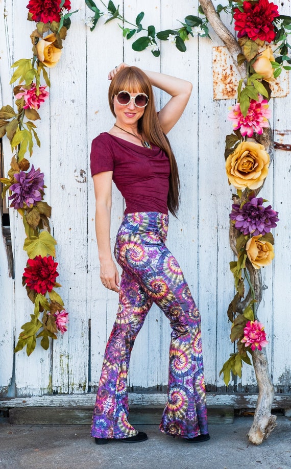 Paisley Velvet Bell Bottoms X Paisley Velvet Flare Pants X