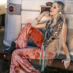Gold and Silver Sparkle Beaded Shawl - Sequin Bolero  Beaded Capelet - Sparkle Shawl