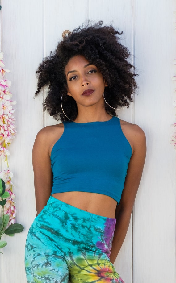 Bamboo Crop Tank Top: Festival Fashion, Goddess Wear