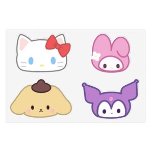 Kawaii Character Sticker Sheets - Cute Decor for Laptops, Journals, Kids&#39; Crafts, Gifts, Scrapbooking