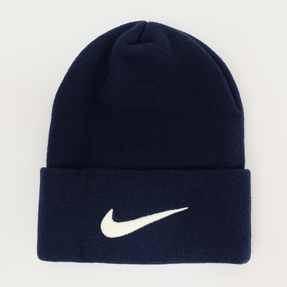ニ*ニ様 90s Nike navy beanie big swoosh AP6 ニ*ニ様 90s Nike navy beanie big swoosh AP6 Vintage Nike