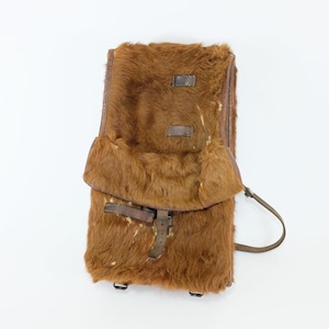 Vintage 1940&#39;s Swiss Army K. Schneider Sattler Würenlingen 40 Heavy Duty Cow Leather Backpack, Made in Switzerland