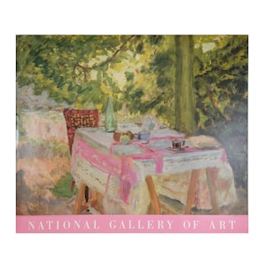 Vintage 1988 National Gallery of Art Washington D.C. Collection Pierre Bonnard Table Set in a Garden Painting Poster, Printed in USA