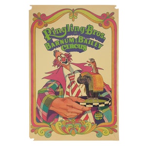 Vintage 1972 &#39;Ringling Bros. and Barnum and Bailey Circus&#39; Classic Rare Poster, Printed in USA, 18&quot; x 25&quot;