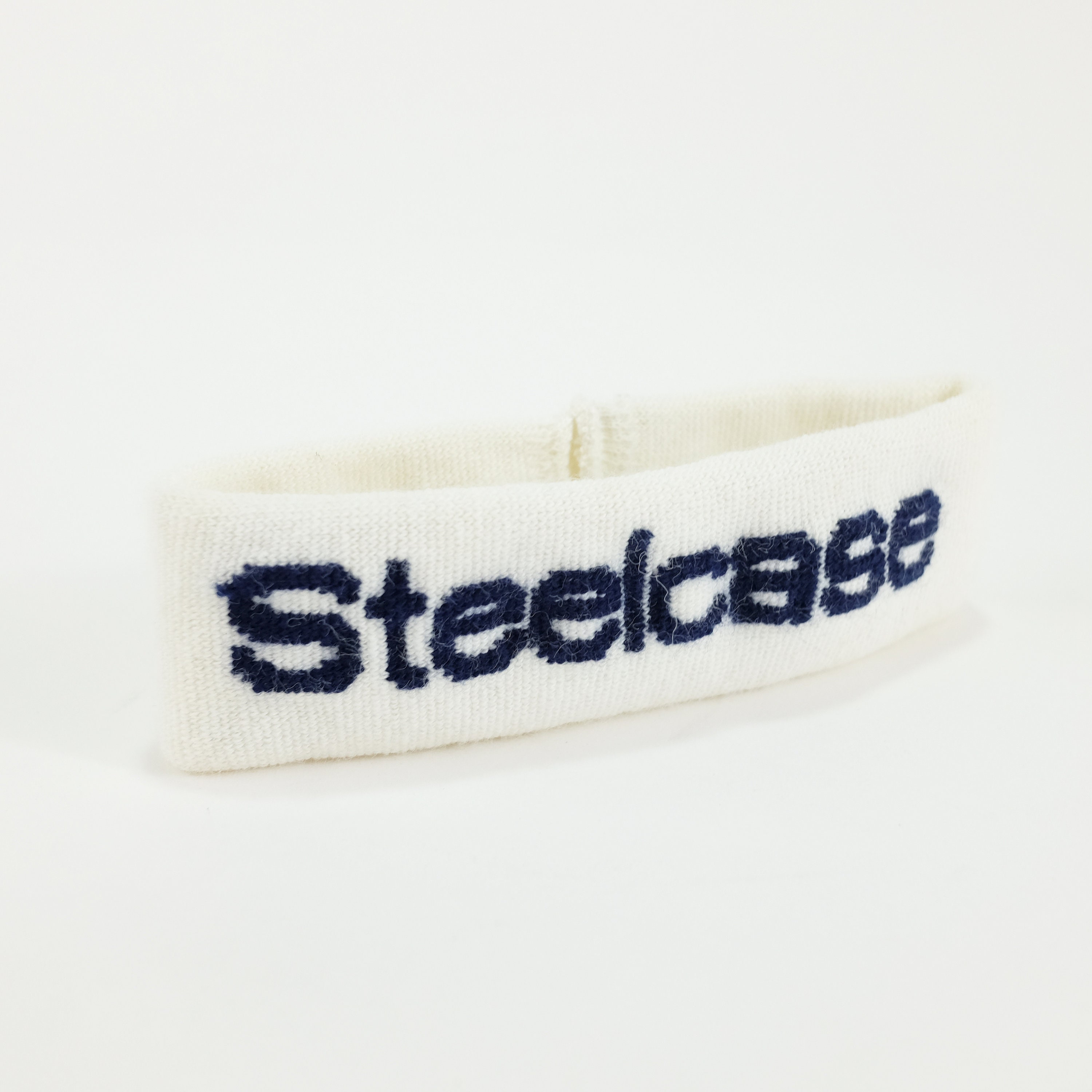 Vintage STEELCASE Furniture White Athletic Headband, Made in USA