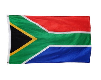 Vintage South Africa Nylon Flag, Large Wall Hanging (35" X 60")
