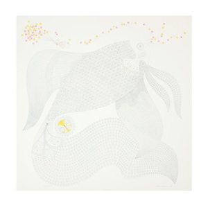 Vintage Ikki Matsumoto "Fish" Limited Edition 100/200 Incredibly Detailed Litho Print Art Poster 24" x 24"