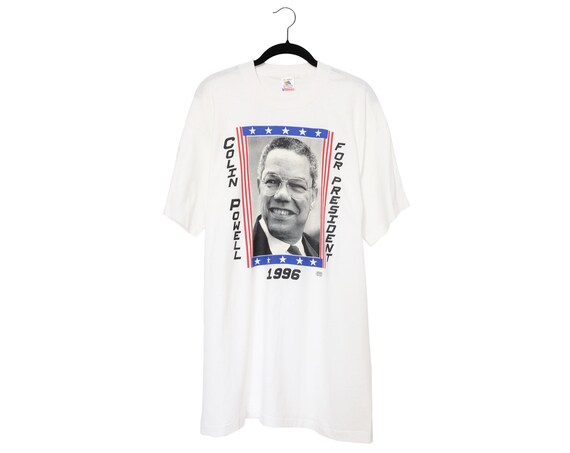 Vintage 1996 Republican for President Colin Powell White Fruit of 