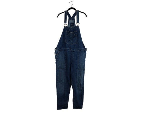 Vintage 90's GAP Dark Blue Denim Cozy Overalls Bib