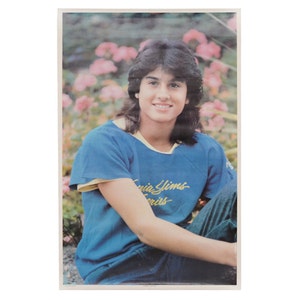 Vintage Tennis Pro Gabriela Sabatini Portrait Poster, Printed in