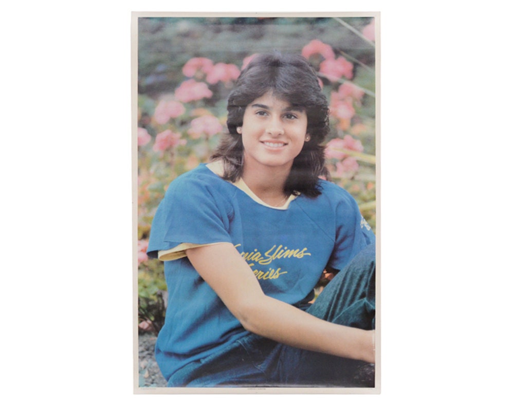 Vintage Tennis Pro Gabriela Sabatini Portrait Poster Printed Etsy India