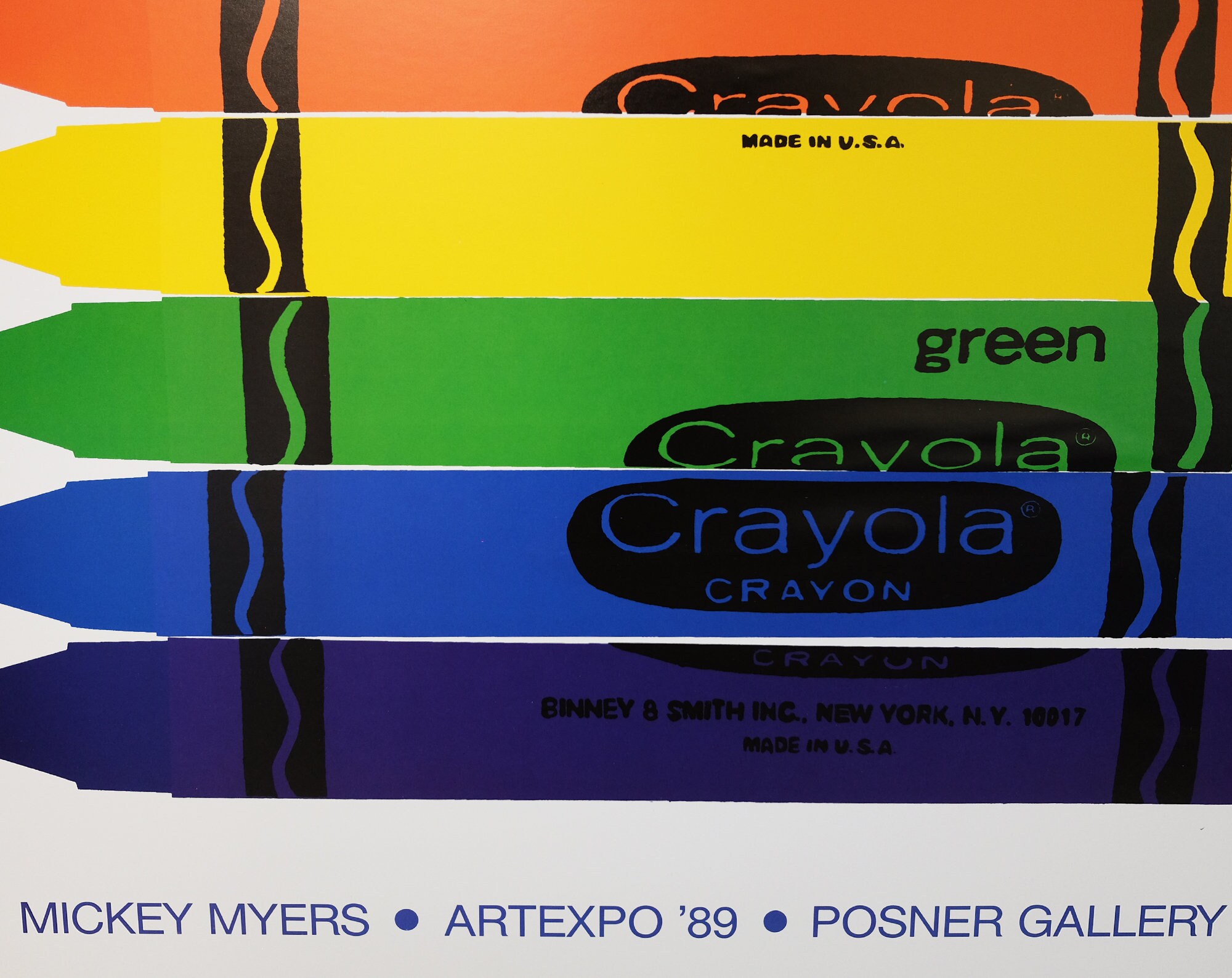 Vintage 1989 Mickey Myers Art Expo Posner Gallery Crayola Vintage 1989 Mickey Myers Art Expo Posner Gallery Crayola