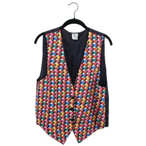Vintage Disney Mickey Mouse & Co. All Over Print Magician Vest, Made in USA - Medium