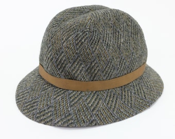 Vintage Kangol Adela Wicker Flannel Fedora Hat New Old Stock, Made in England