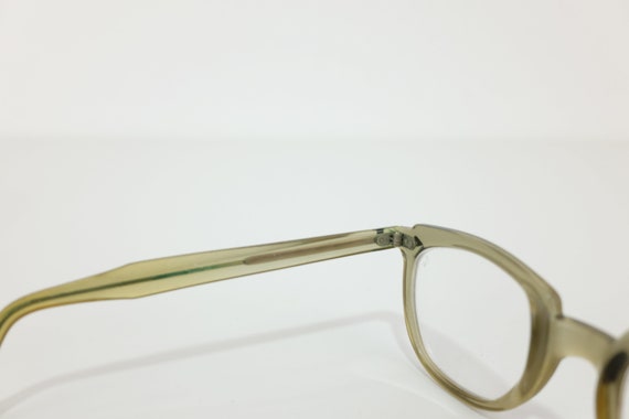 Vintage Transluscent Grey Plastic Horn Rimmed Saf… - image 5