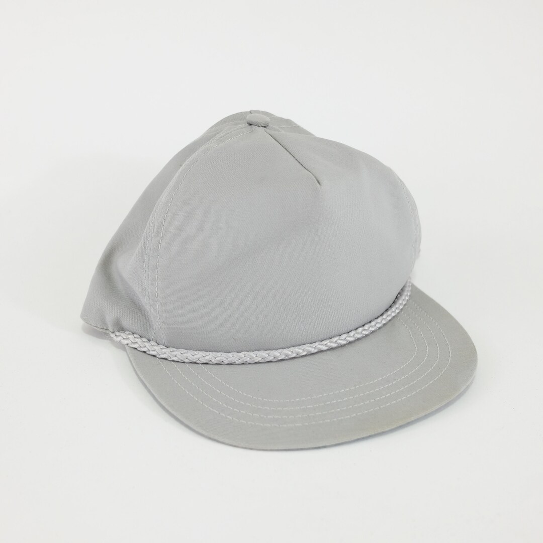 Cappello da camionista in cotone snapback NOS vintage grigio