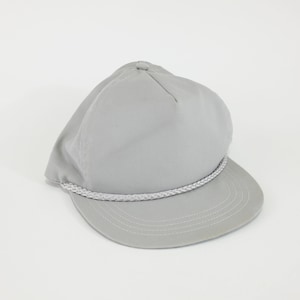 Vintage Light Gray Blank NOS Snapback Cotton Trucker Hat, Made in USA