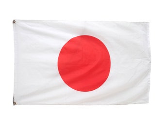 Vintage Large Japan White & Red Nylon Flag 36&quot; X 60&quot; Wall Hanging