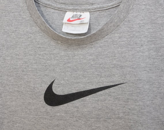 tornillo Corresponsal Beneficiario Vintage Nike Old Logo Single Swoosh Heather Gray 100% Cotton - Etsy