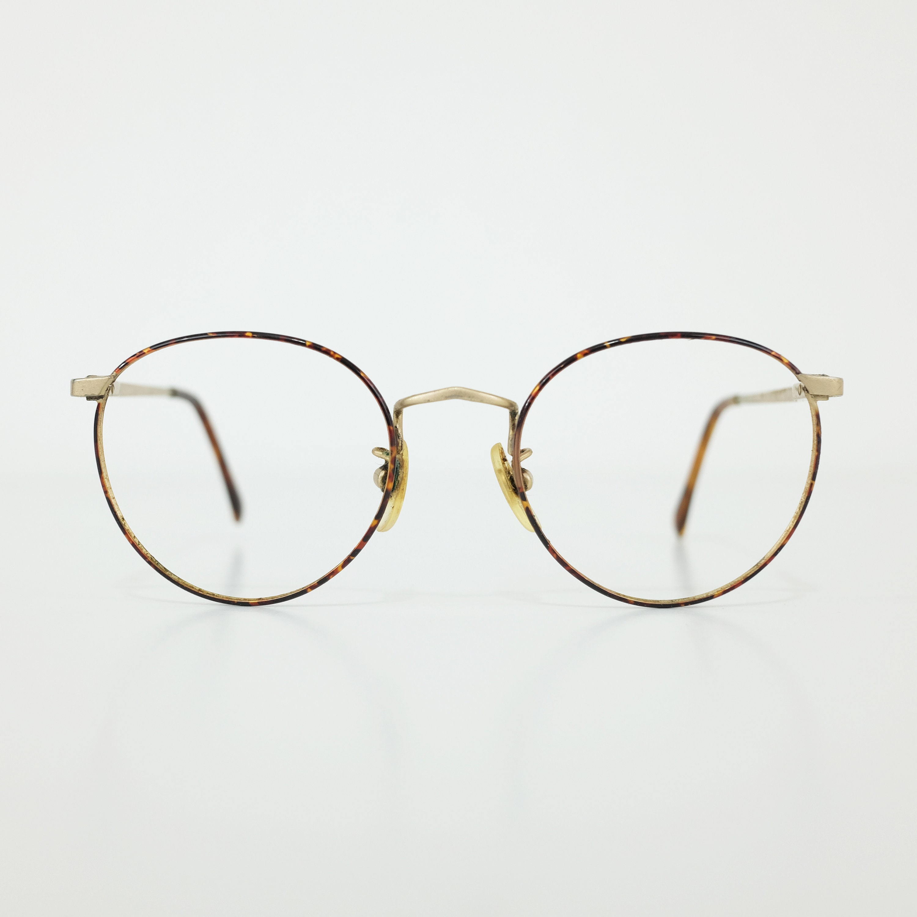 Calvin‎ Klein CK 203 522 140 Gold Tortoise Round Eyeglasses Frames Italy Vintage CALVIN KLEIN Ck 203 522 49 20 140 Vintage Glasses DEADSTOCK  main image 2