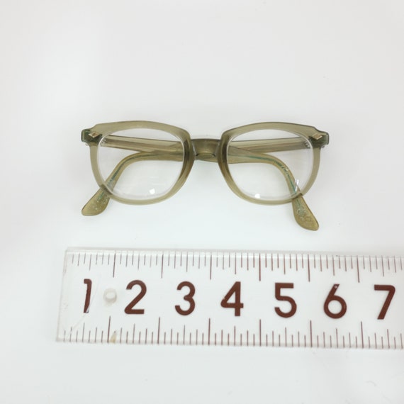 Vintage Transluscent Grey Plastic Horn Rimmed Saf… - image 7