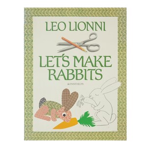 Vintage 1982 Leo Lionni Let&#39;s Make Rabbits Library Pantheon Publisher Promotion Poster Print, Printed in USA