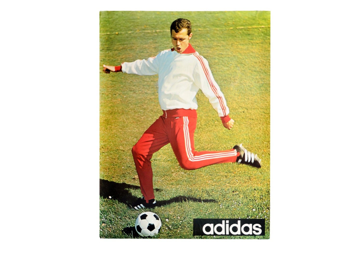 Vintage Adidas White & Red Jumpsuit Cleats Ad Poster Printed - Etsy