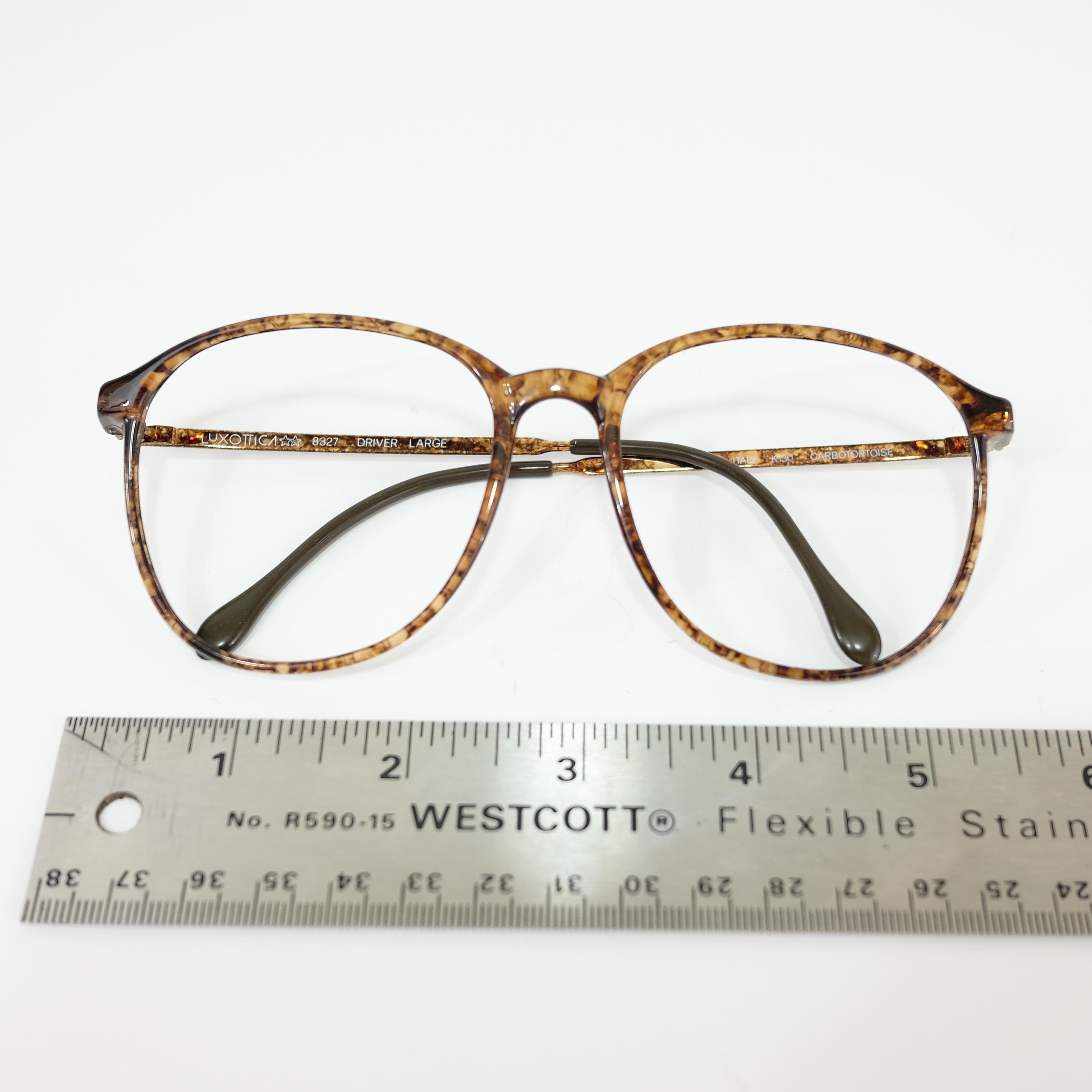 Vintage Carbotortoise for Luxottica Brown Turtle Shell 