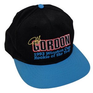Vintage Jeff Gordon 1993 Winston Cup Rookie of The Year NASCAR Black & Blue Snapback Hat