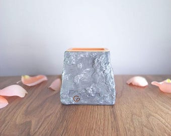 Stone Texture Concrete Toothbrush Holder: Modern Bathroom Organizer