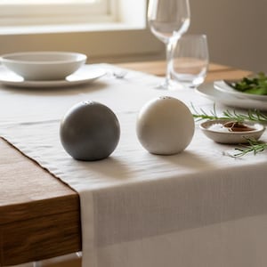 Salero de hormigón: decoración moderna para la cocina, revestimiento de bioplástico, apto para alimentos, caja de regalo personalizada.