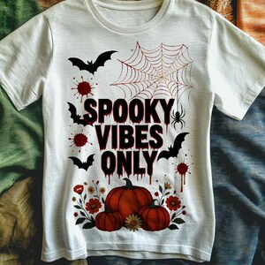 Spooky Vibes PNG | Retro Halloween PNG | Halloween Leopard Print | Spooky Season PNG | Halloween Sublimation Design File | Halloween