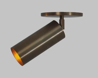 Modern Ceiling Mounted Spot Light with Adjustable Cylinder, Minimalist Lighting Fixture for Living Room, Hallway, Bedroom