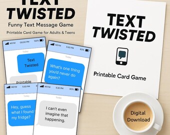 Funny Text Message Card Game: Printable Party Game for Adults & Teens ...