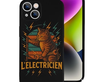Coque iPhone 14 L'électricien Larry lakaka meme brainrot