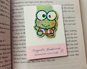Cute Frog Kawaii Magnetic Bookmark, Handmade Book Accessories,